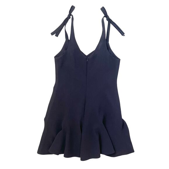 Cinq a Sept Kirsty Shoulder-Tie Flounce Mini Dress - Navy Blue - Size 8 - Picture 3 of 6